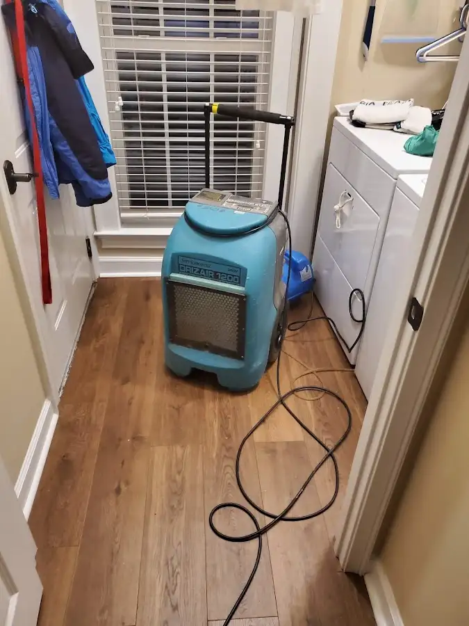 Commercial dehumidifier deployed for Flood Damage Cleanup in Greenacres